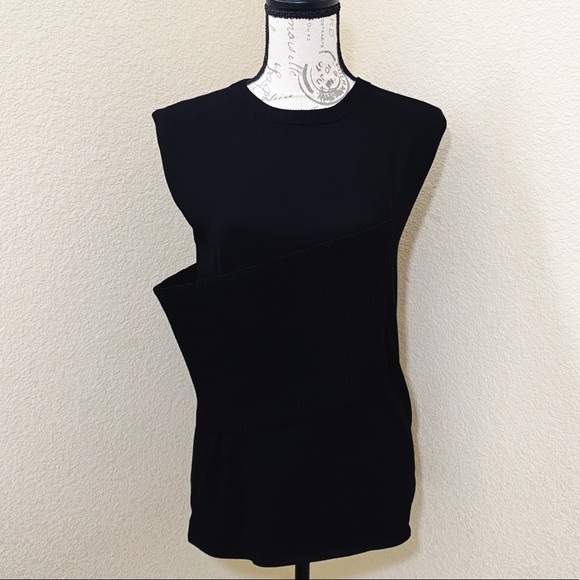 J.W. Anderson Black Banded Sleeveless Knit Tank M - Picture 2 of 10